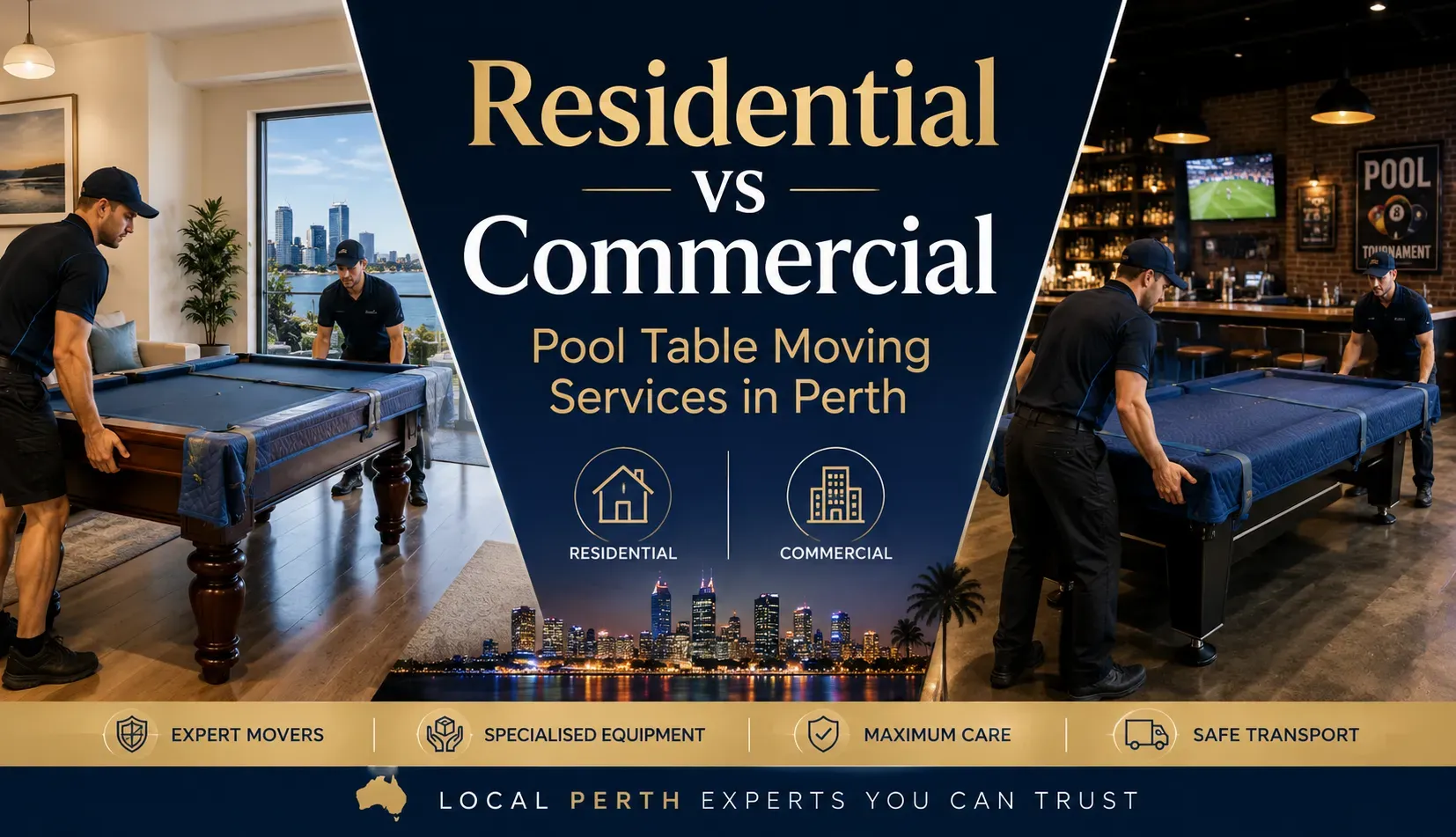 Residential vs Commercial Pool Table Moving Services in Perth